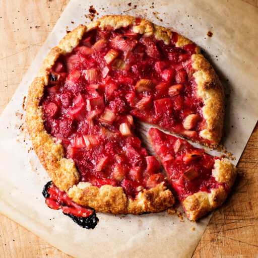 Raspberry Rhubarb Crostata
